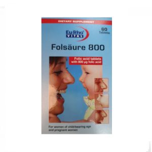 کپسول اسید فولیک 800 Folic Acid یورو ویتال